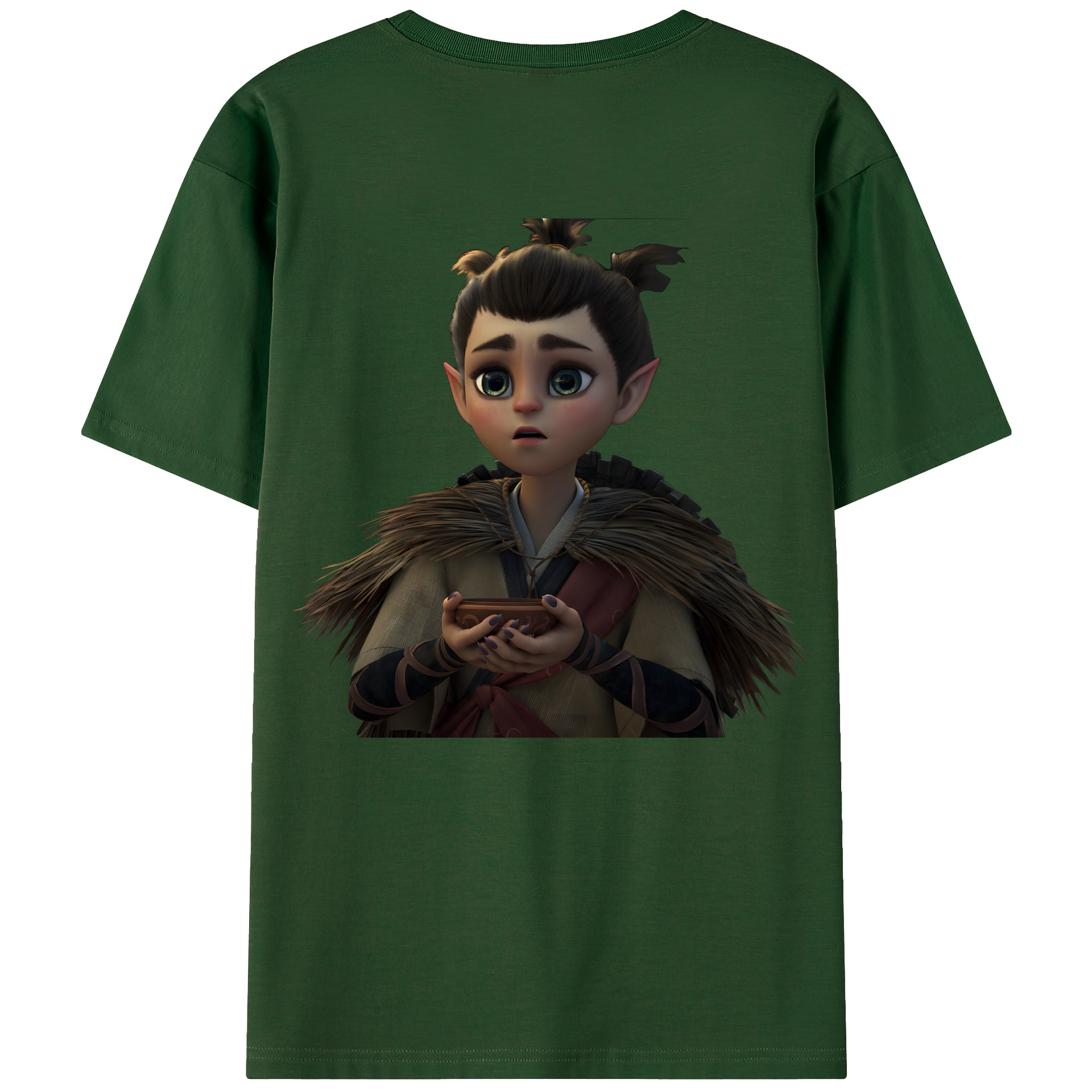 （画像用） Ne Zha 2 ナタ 魔童の大暴れ 綿100％半袖Tシャツ（背面プリント）